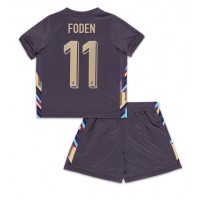 Camisa de time de futebol Inglaterra Phil Foden #11 Replicas 2º Equipamento Infantil Europeu 2024 Manga Curta (+ Calças curtas)